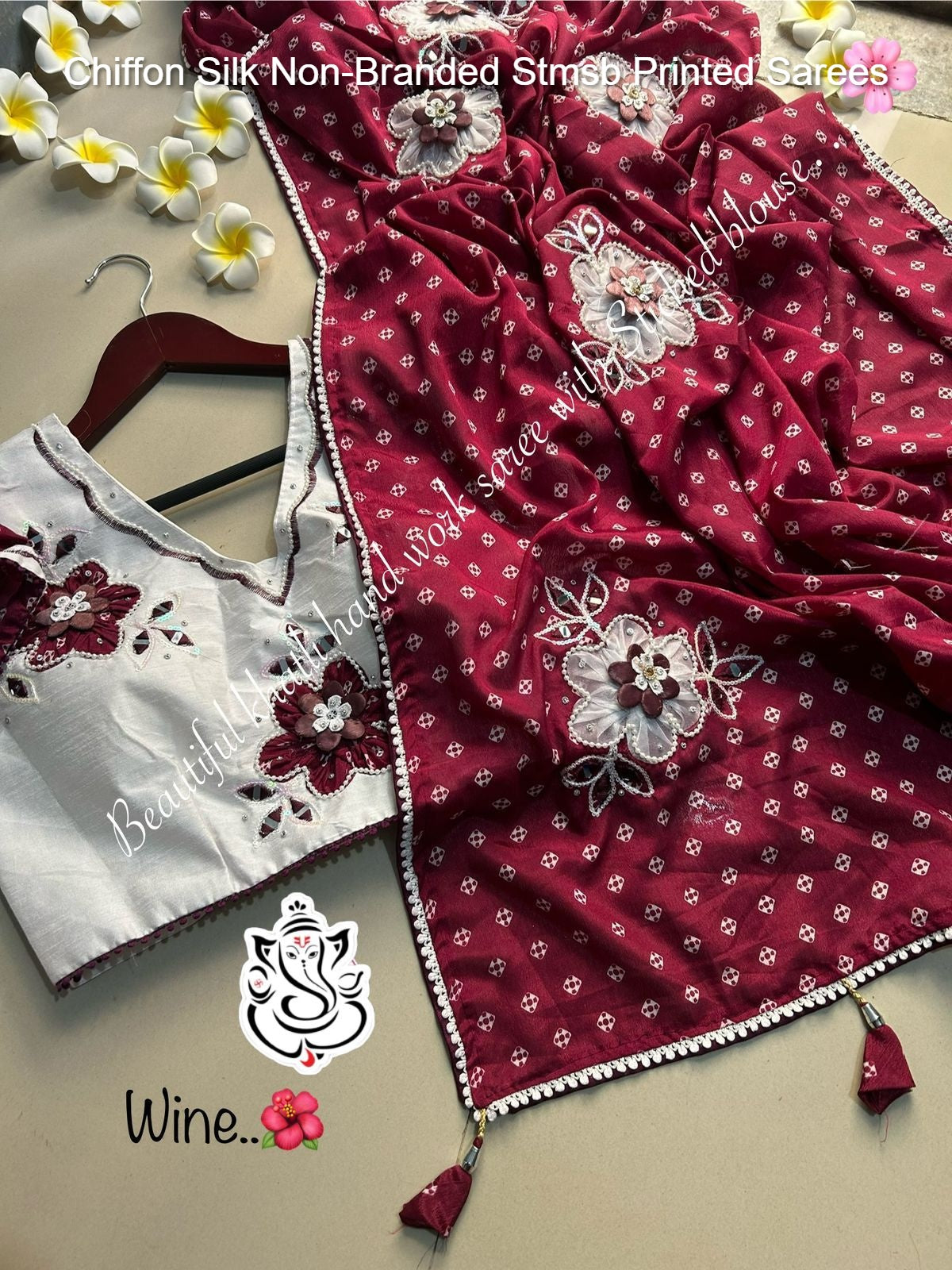 Chiffon Silk Non-Branded Stmsb Printed Sarees