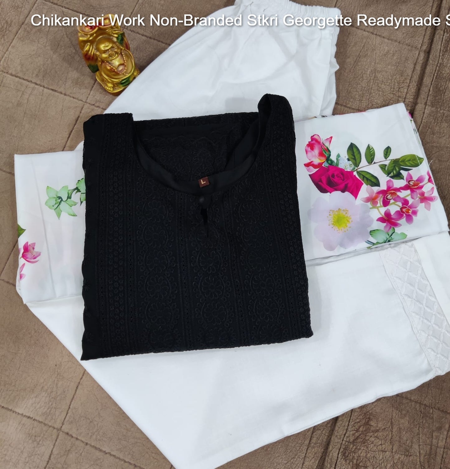 Chikankari Work Non-Branded Stkri Georgette Readymade Suits