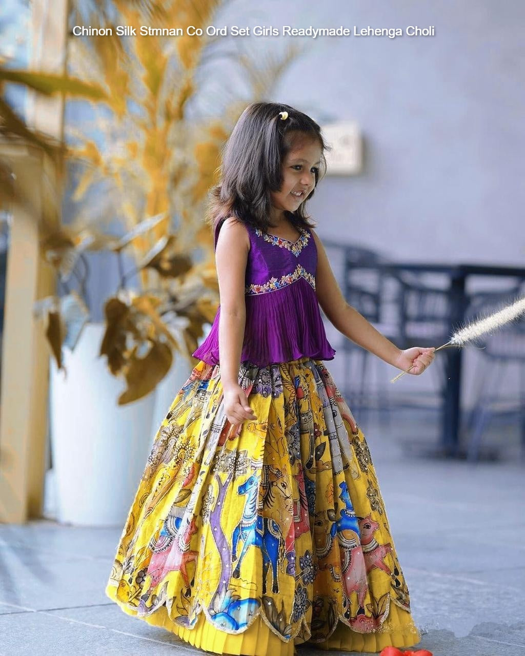 Chinon Silk Stmnan Co Ord Set Girls Readymade Lehenga Choli