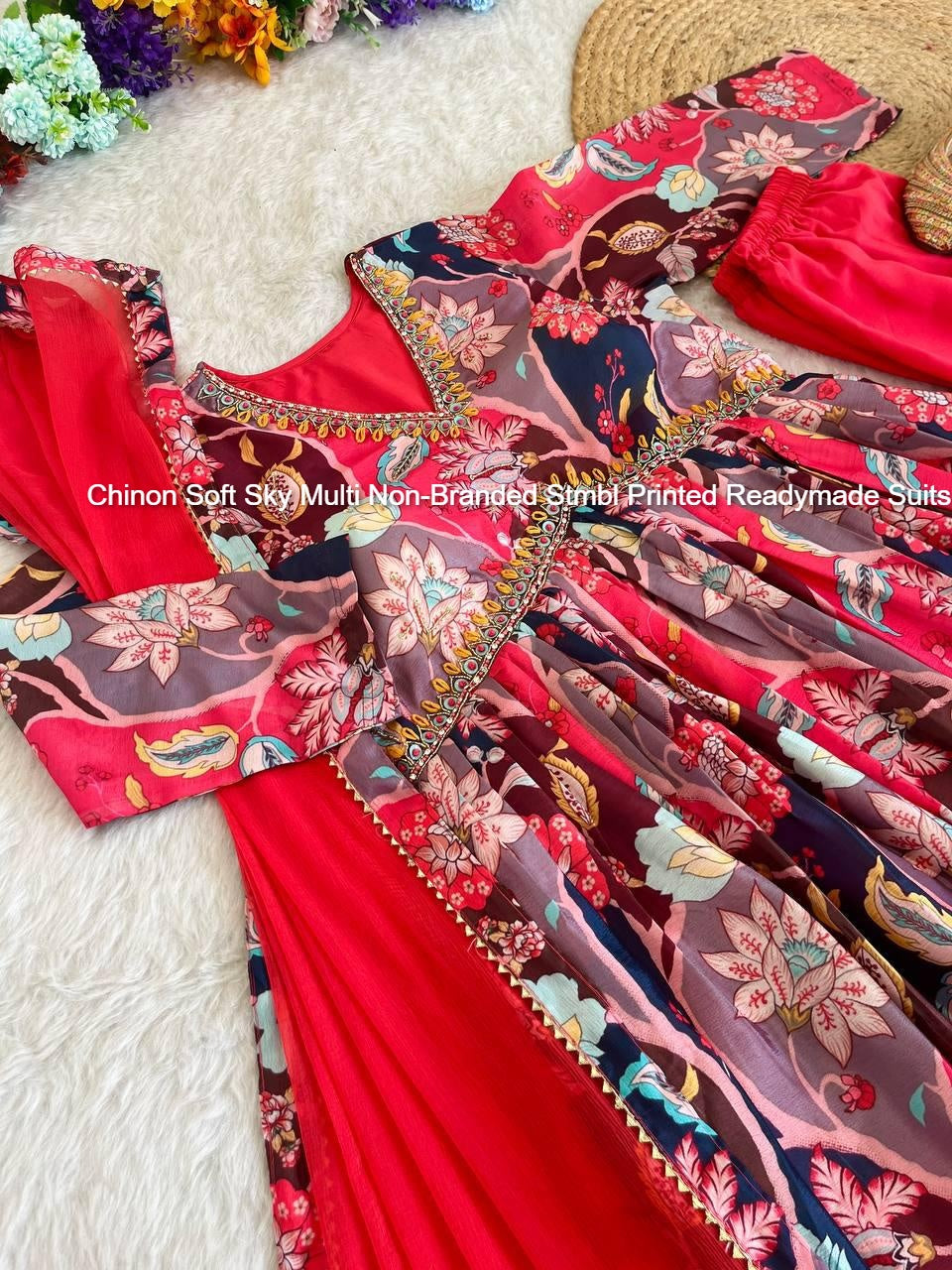 Chinon Soft Sky Multi Non-Branded Stmbl Printed Readymade Suits