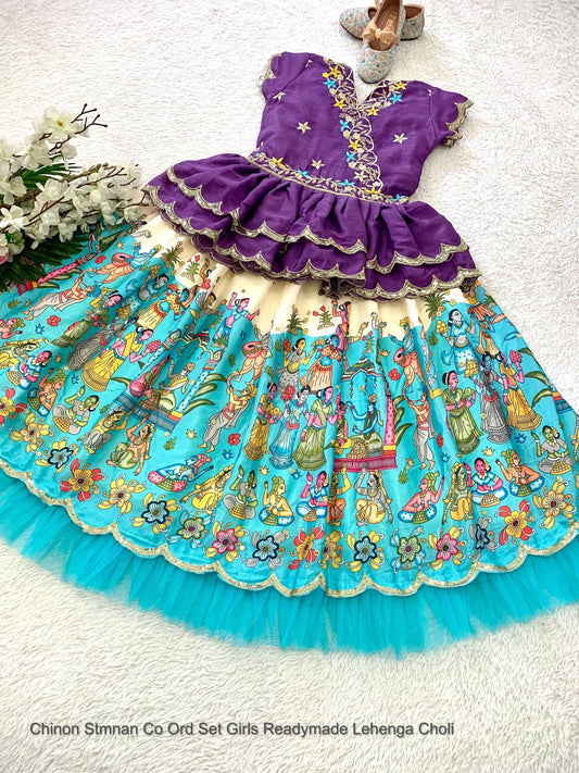 Chinon Stmnan Co Ord Set Girls Readymade Lehenga Choli