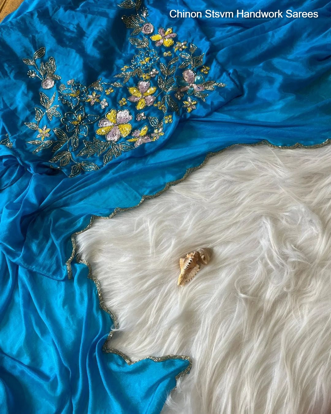 Chinon Stsvm Handwork Sarees