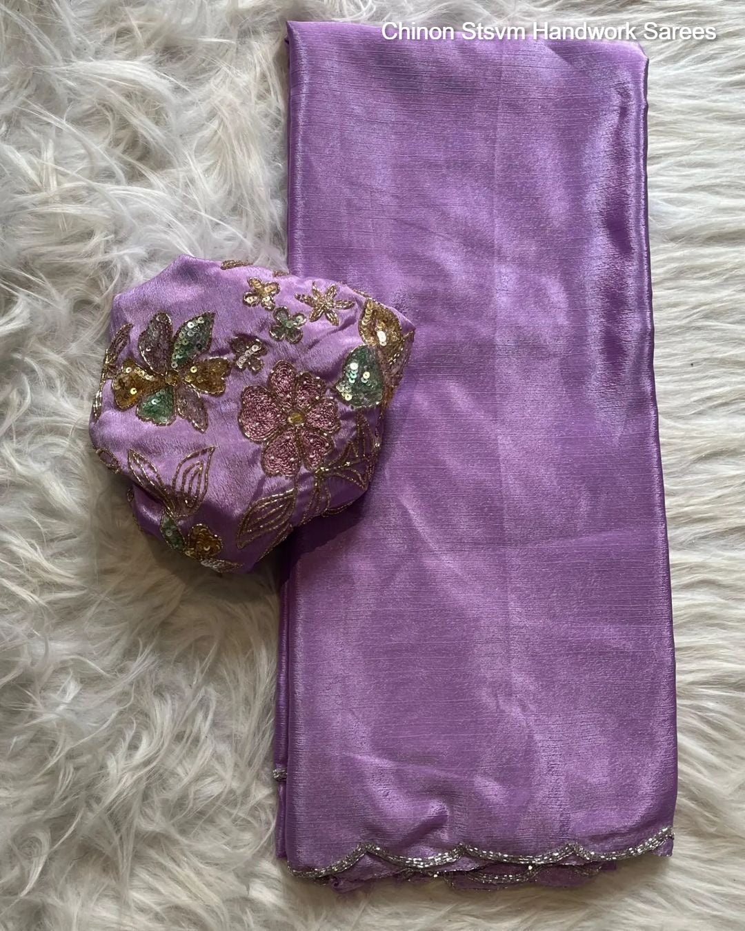 Chinon Stsvm Handwork Sarees