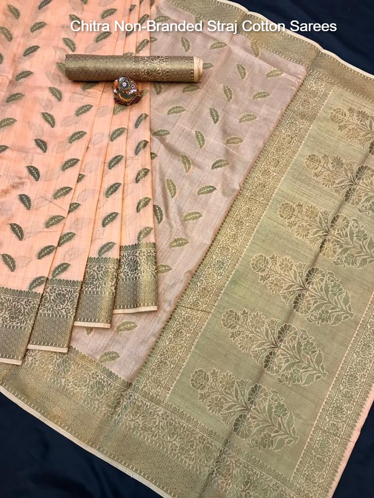 Chitra Non-Branded Straj Cotton Sarees