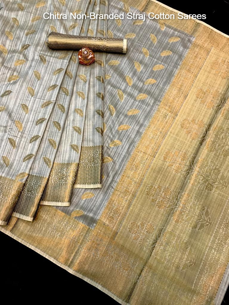 Chitra Non-Branded Straj Cotton Sarees