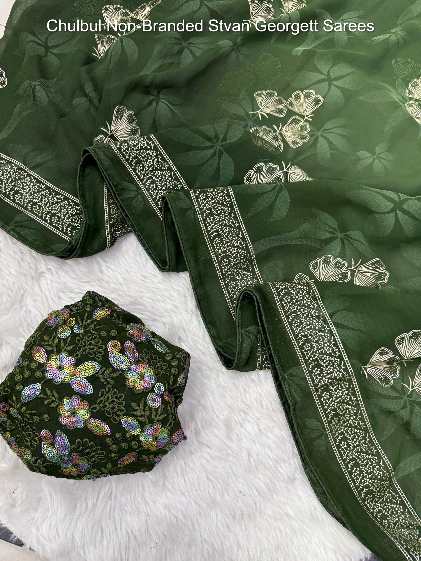 Chulbul Non-Branded Stvan Georgett Sarees