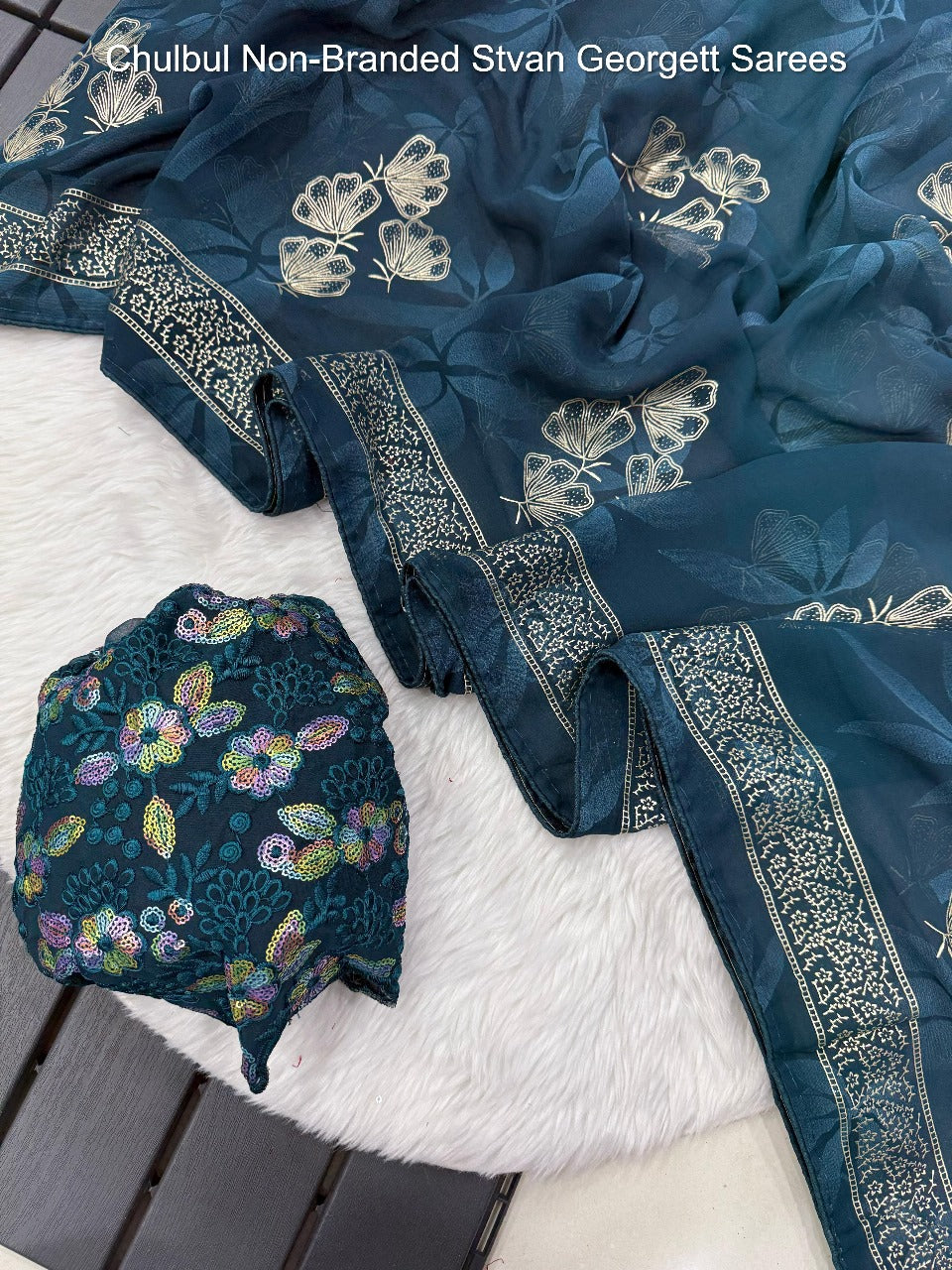 Chulbul Non-Branded Stvan Georgett Sarees