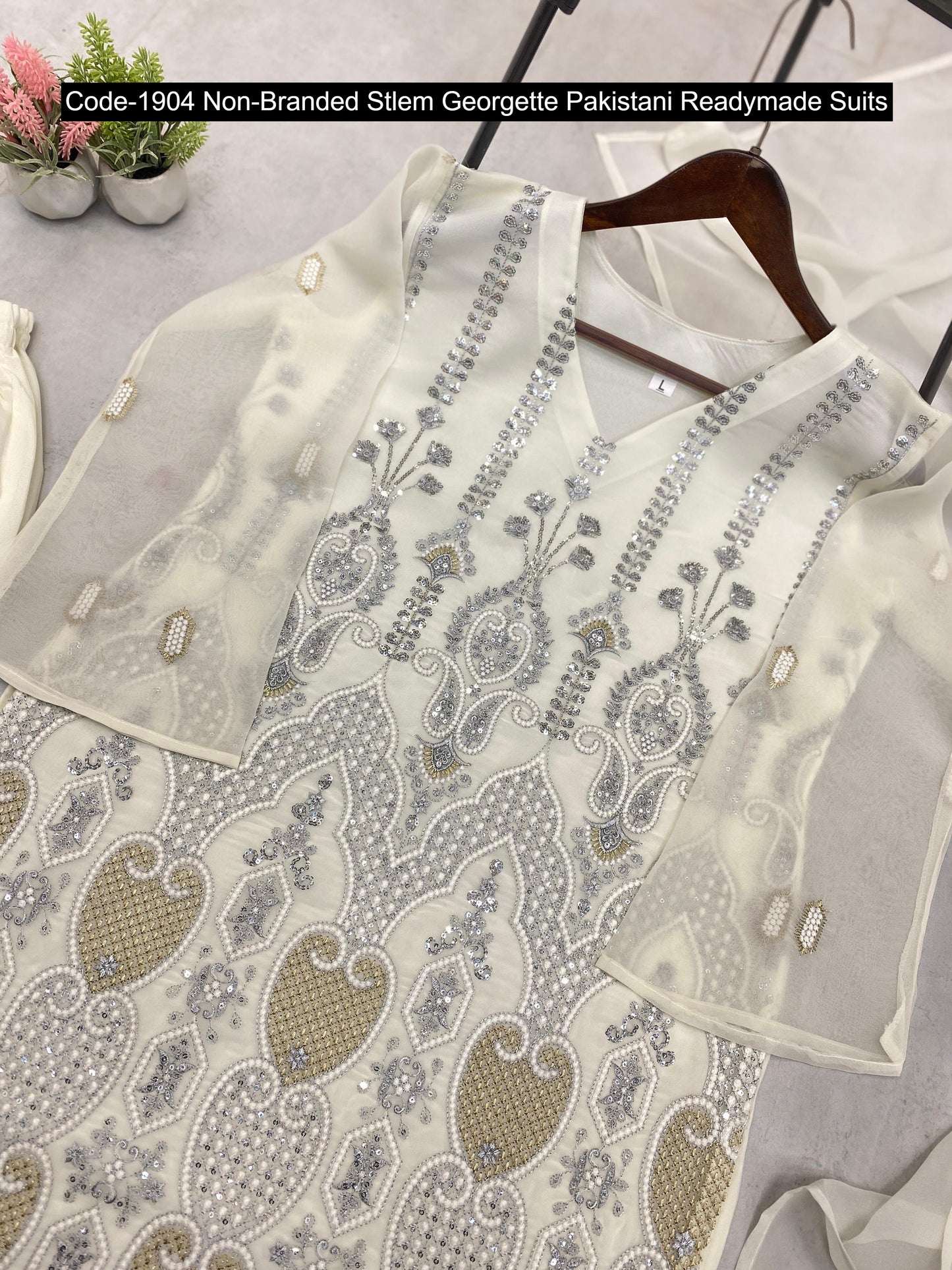 Code-1904 Non-Branded Stlem Georgette Pakistani Readymade Suits