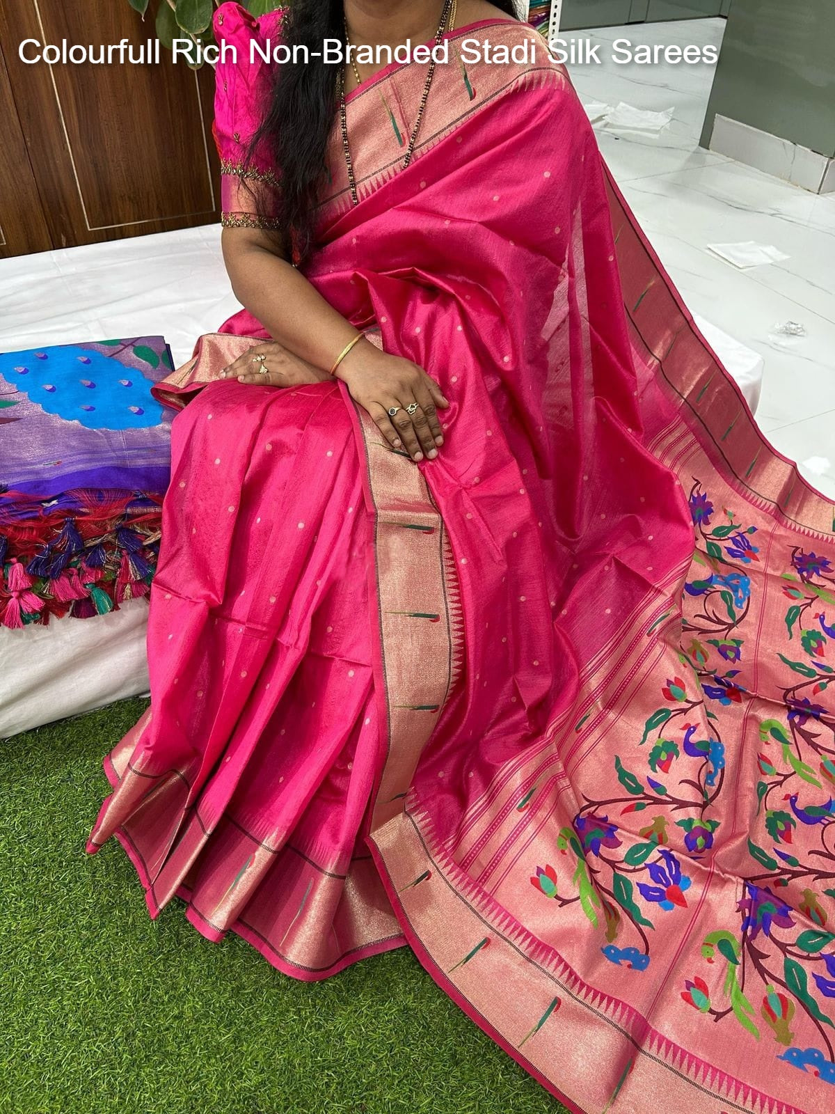 Colourfull Rich Non-Branded Stadi Silk Sarees