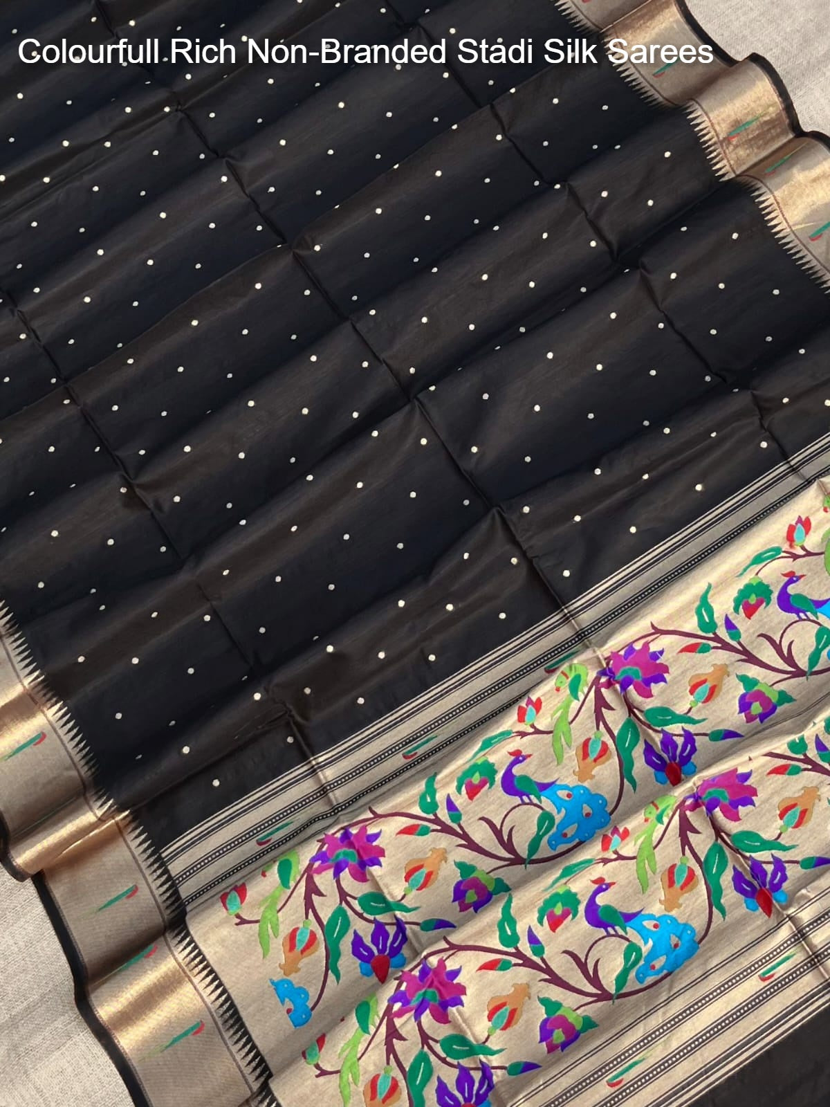 Colourfull Rich Non-Branded Stadi Silk Sarees