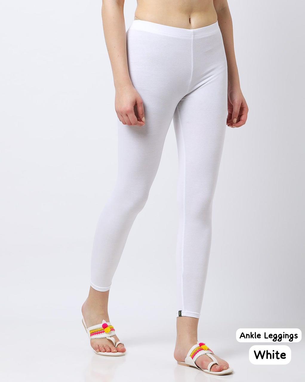 Comfort White Bluehills 4 Way Ankle Length Leggings