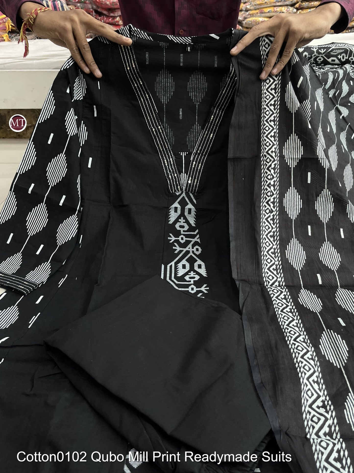 Cotton0102 Qubo Mill Print Readymade Suits
