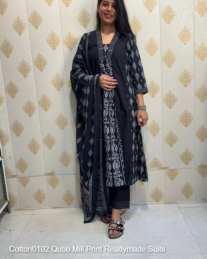 Cotton0102 Qubo Mill Print Readymade Suits