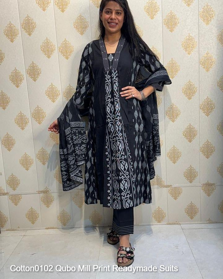 Cotton0102 Qubo Mill Print Readymade Suits