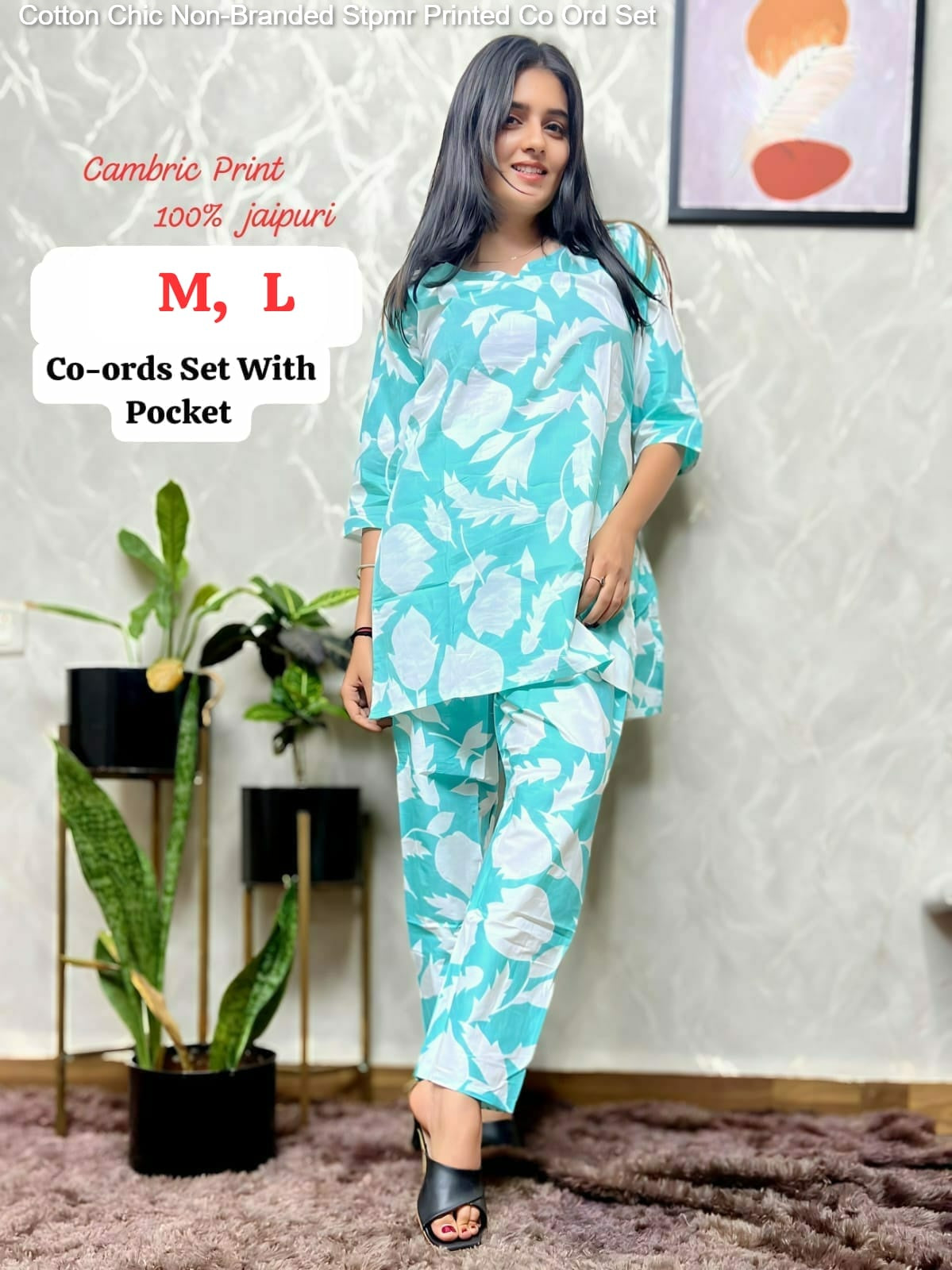 Cotton Chic Non-Branded Stpmr Printed Co Ord Set