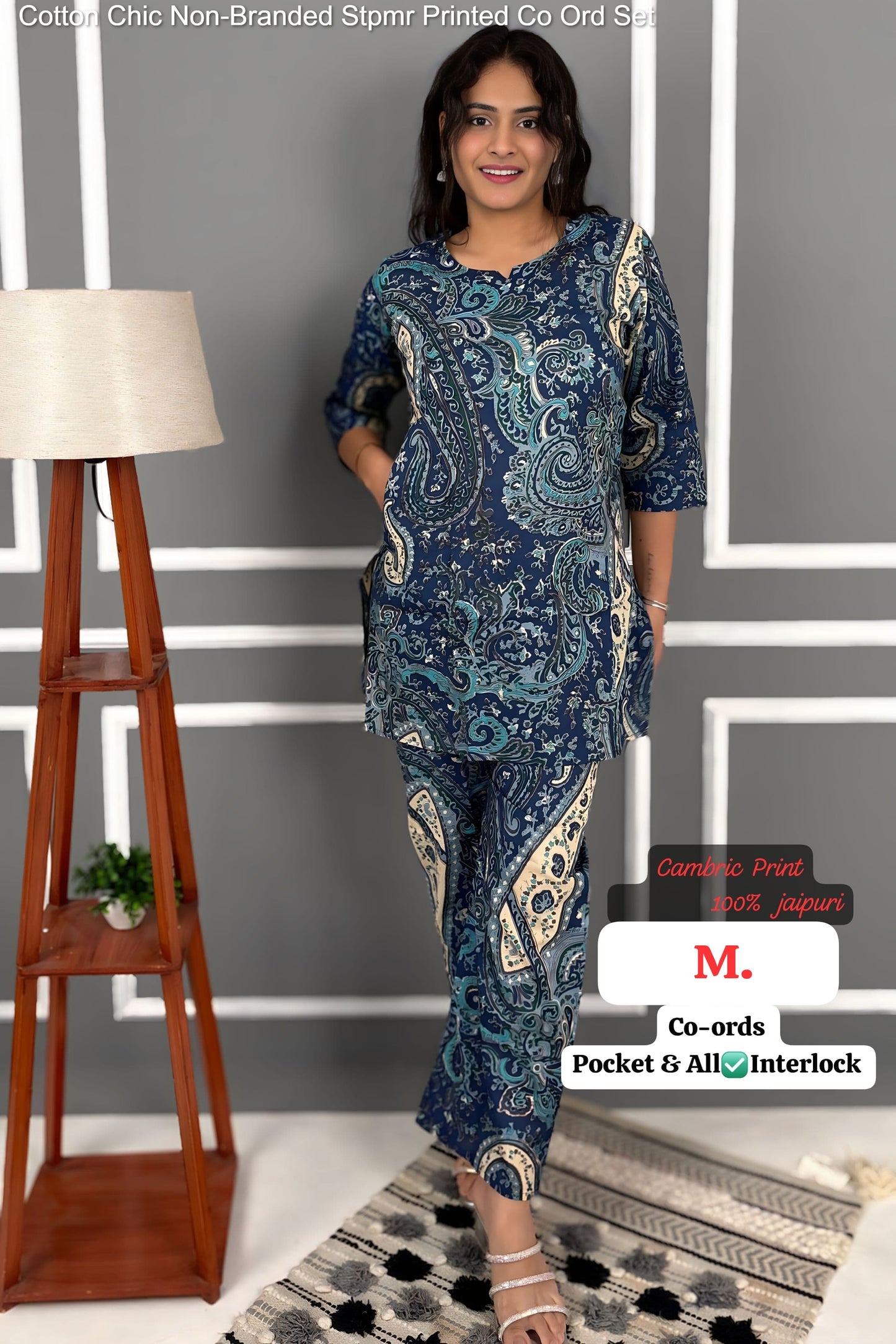 Cotton Chic Non-Branded Stpmr Printed Co Ord Set