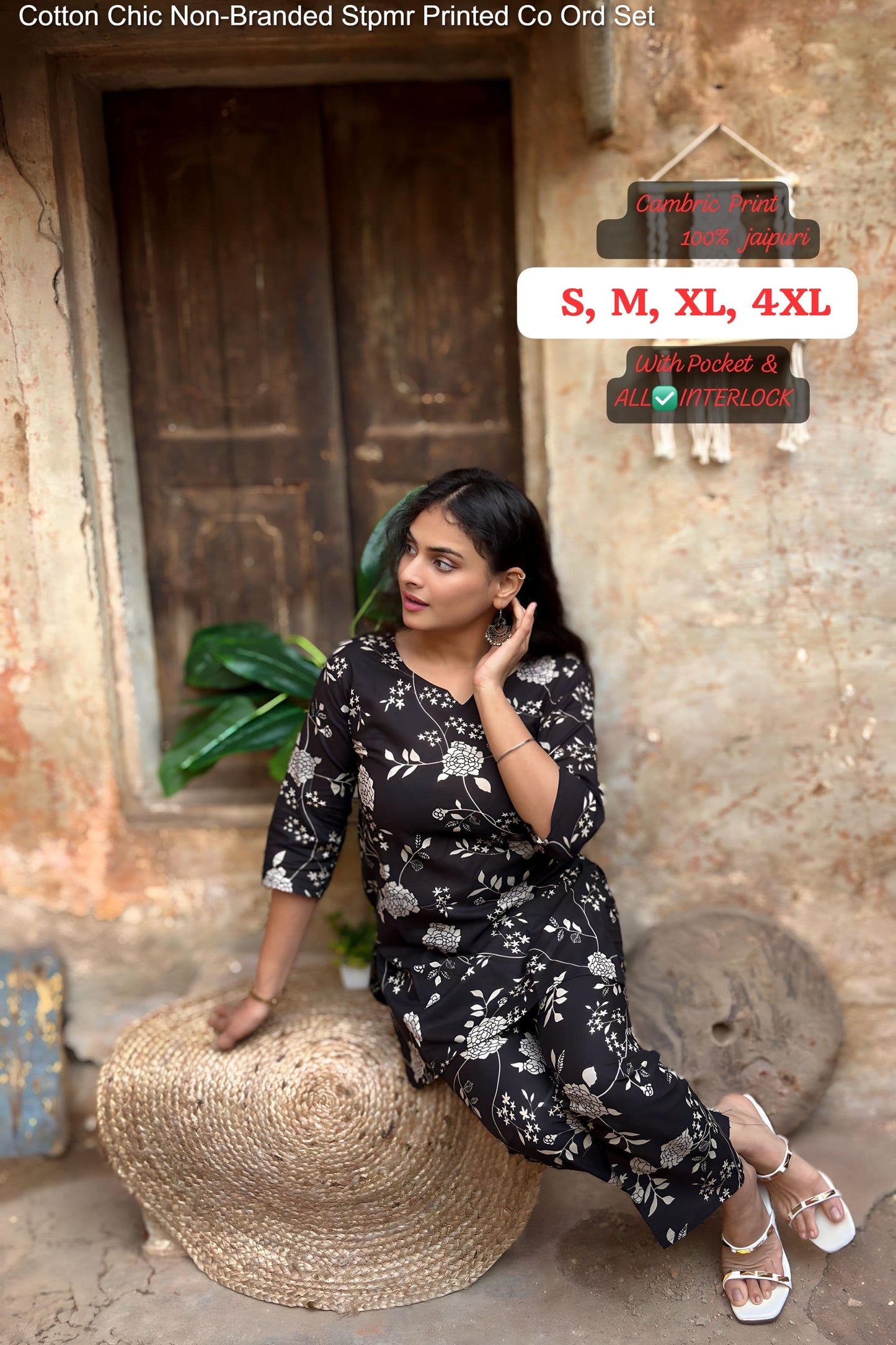 Cotton Chic Non-Branded Stpmr Printed Co Ord Set