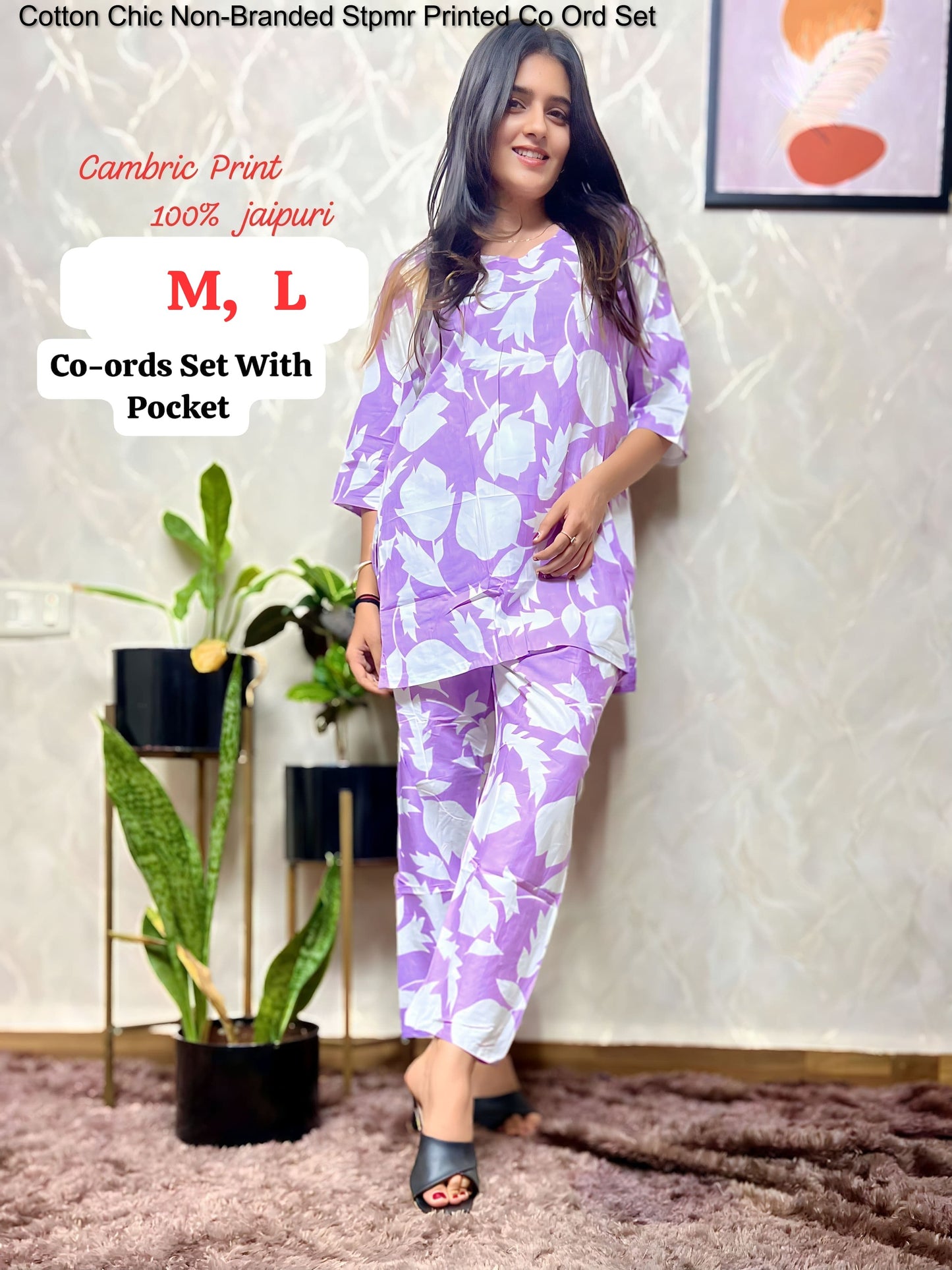 Cotton Chic Non-Branded Stpmr Printed Co Ord Set