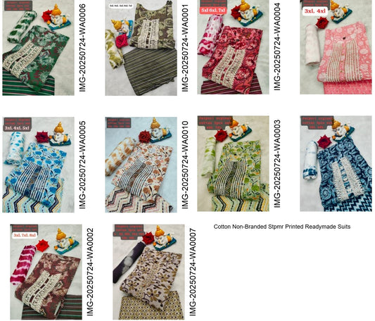 Cotton Non-Branded Stpmr Printed Readymade Suits