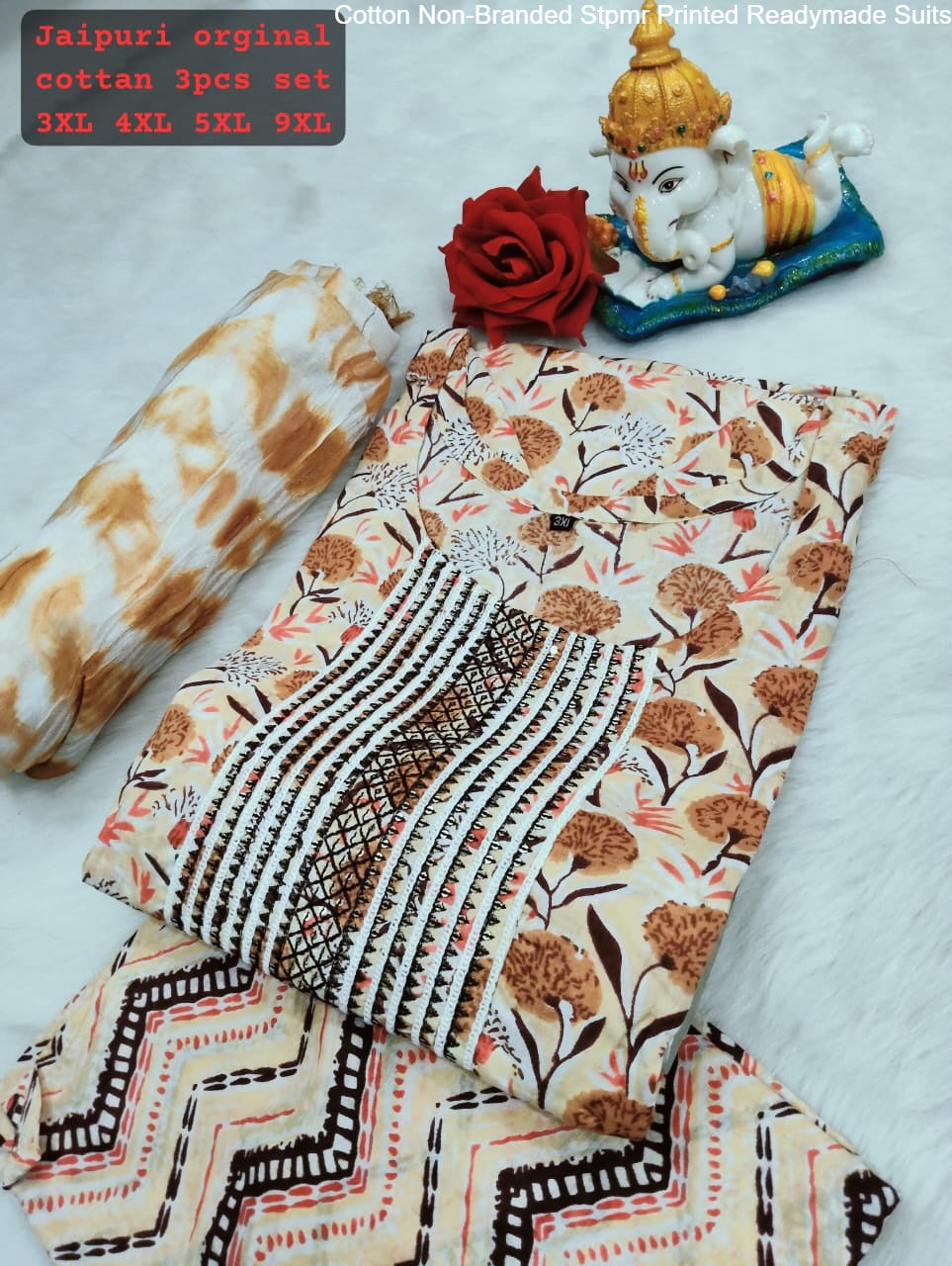 Cotton Non-Branded Stpmr Printed Readymade Suits