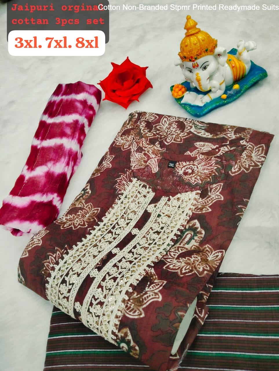 Cotton Non-Branded Stpmr Printed Readymade Suits