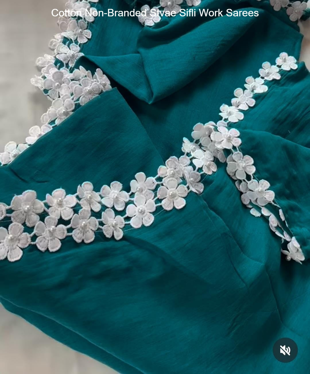 Cotton Non-Branded Stvae Sifli Work Sarees