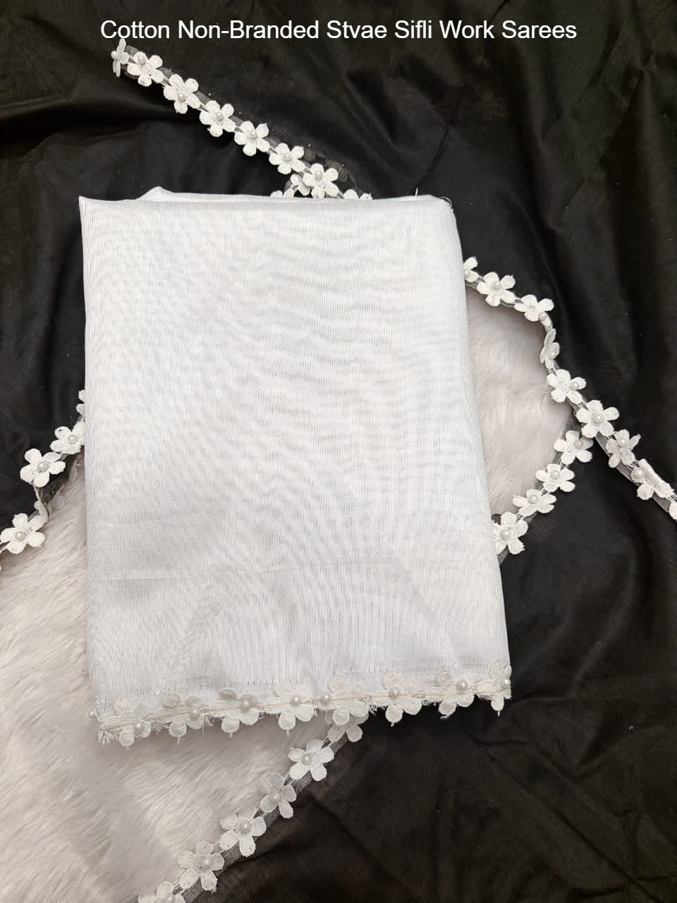 Cotton Non-Branded Stvae Sifli Work Sarees