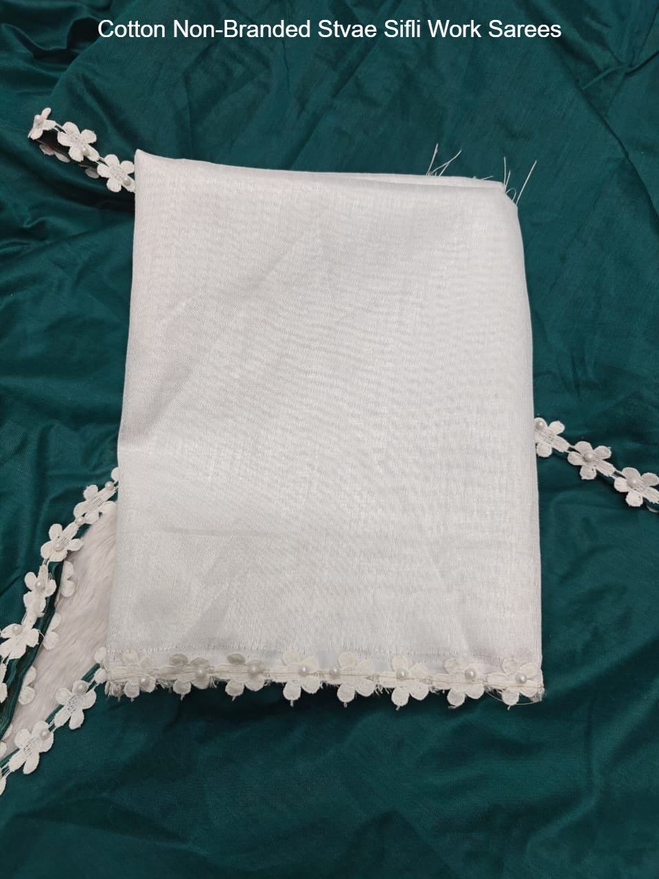 Cotton Non-Branded Stvae Sifli Work Sarees