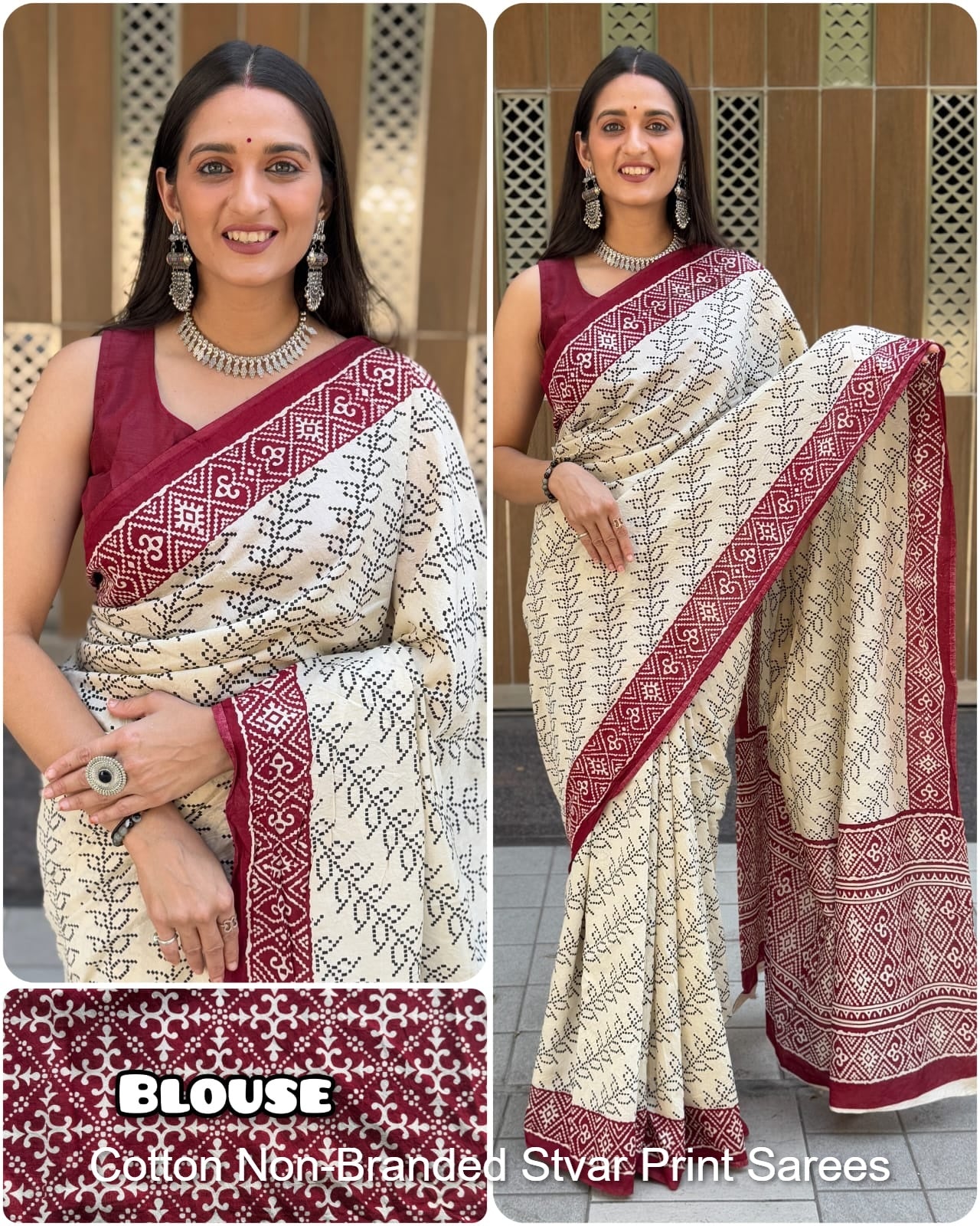Cotton Non-Branded Stvar Print Sarees