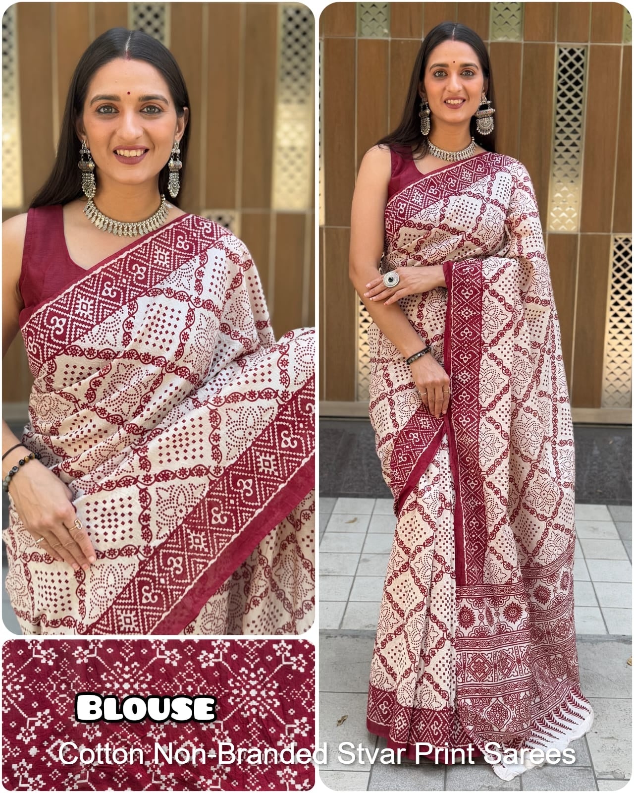 Cotton Non-Branded Stvar Print Sarees