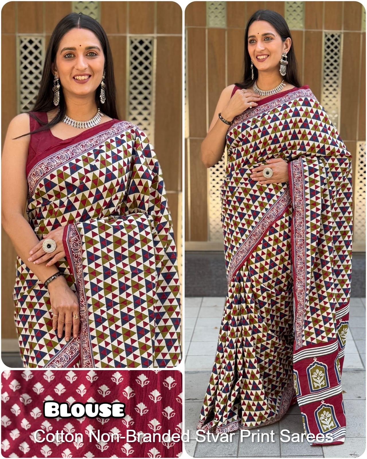 Cotton Non-Branded Stvar Print Sarees