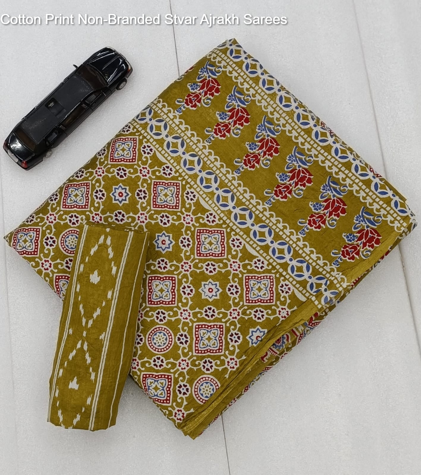 Cotton Print Non-Branded Stvar Ajrakh Sarees