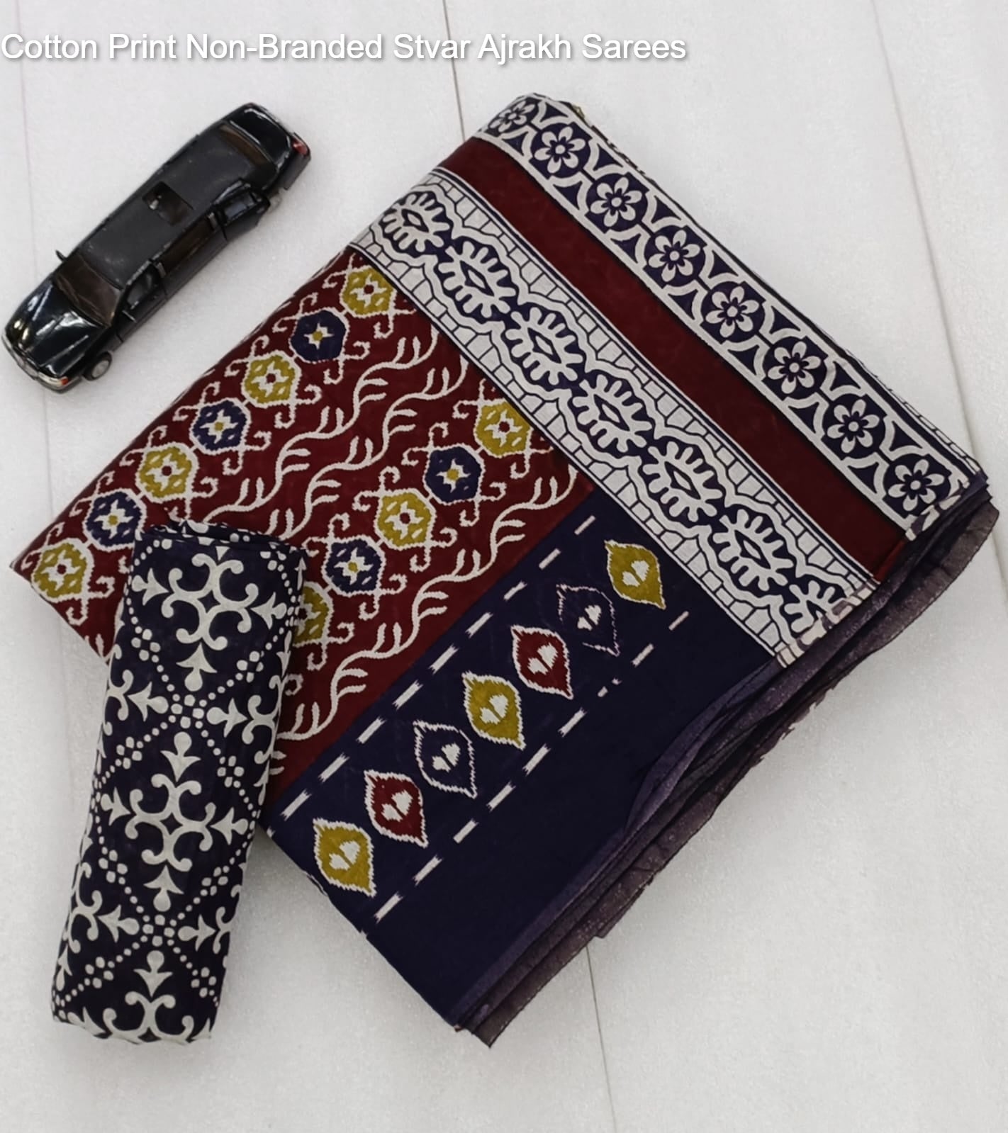 Cotton Print Non-Branded Stvar Ajrakh Sarees