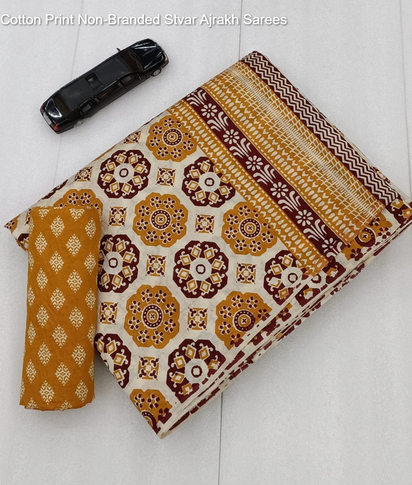 Cotton Print Non-Branded Stvar Ajrakh Sarees