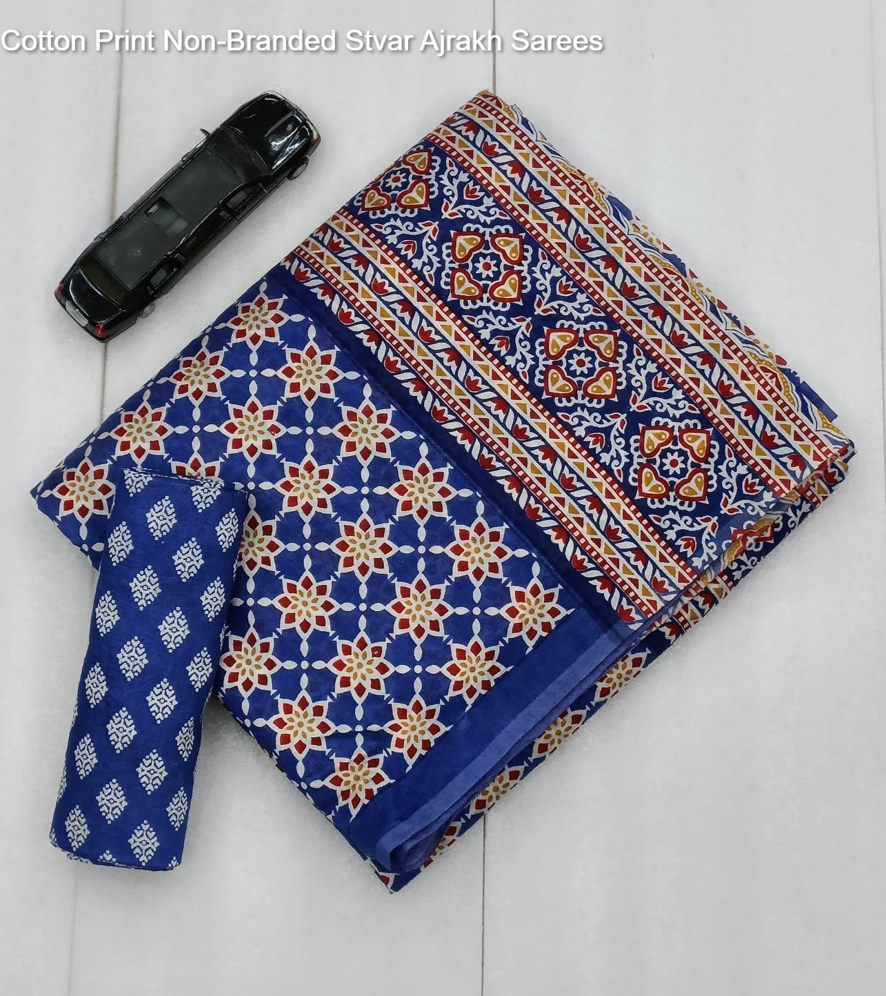 Cotton Print Non-Branded Stvar Ajrakh Sarees