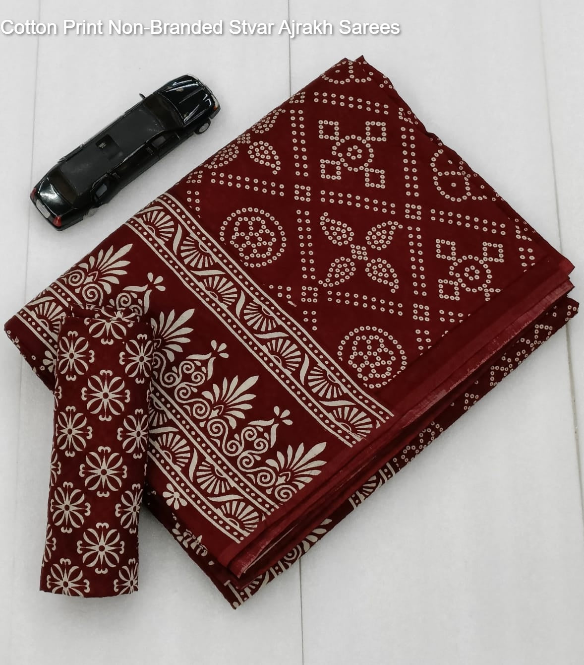 Cotton Print Non-Branded Stvar Ajrakh Sarees