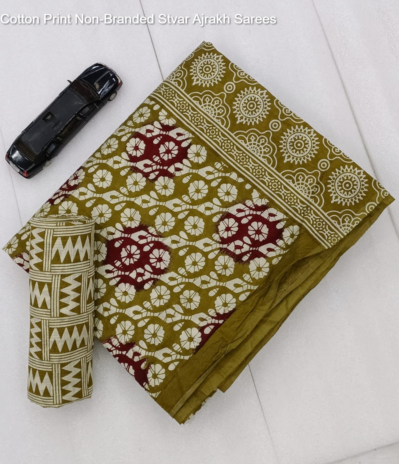 Cotton Print Non-Branded Stvar Ajrakh Sarees