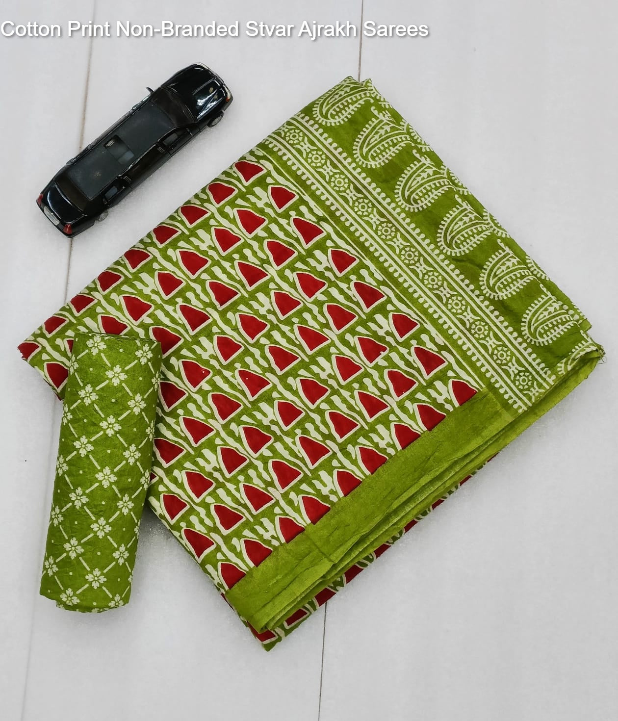 Cotton Print Non-Branded Stvar Ajrakh Sarees