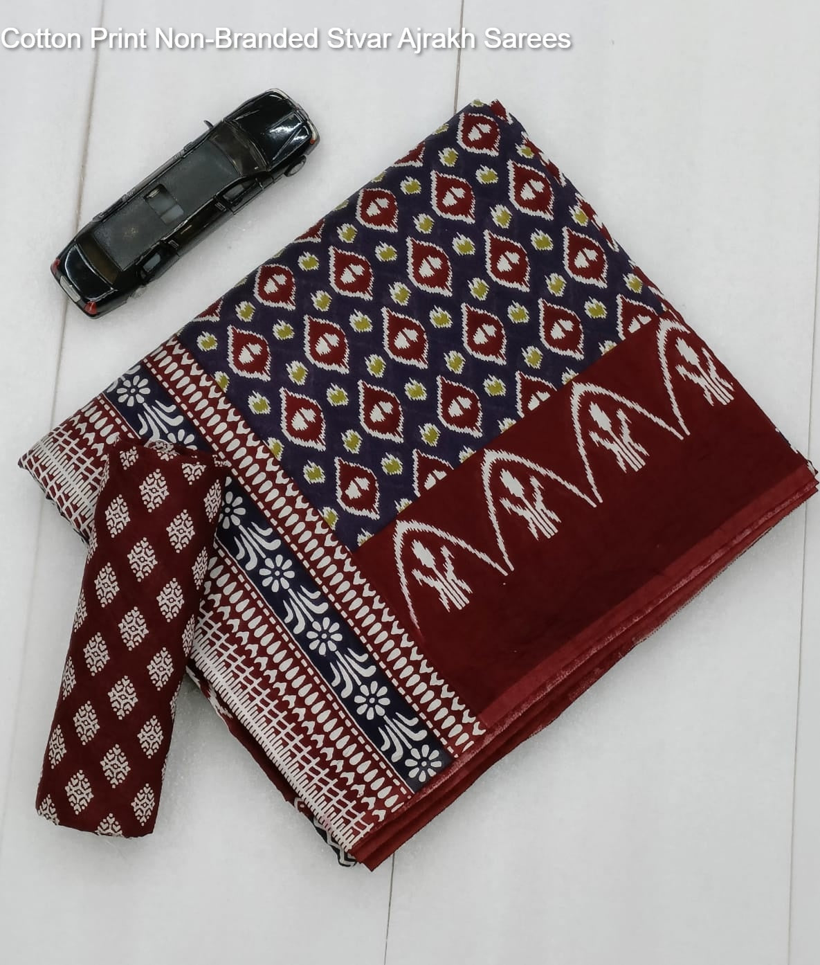 Cotton Print Non-Branded Stvar Ajrakh Sarees