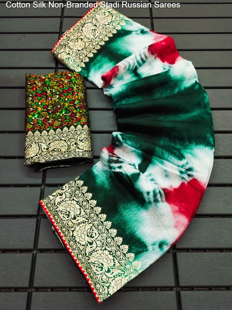 Cotton Silk Non-Branded Stadi Russian Sarees