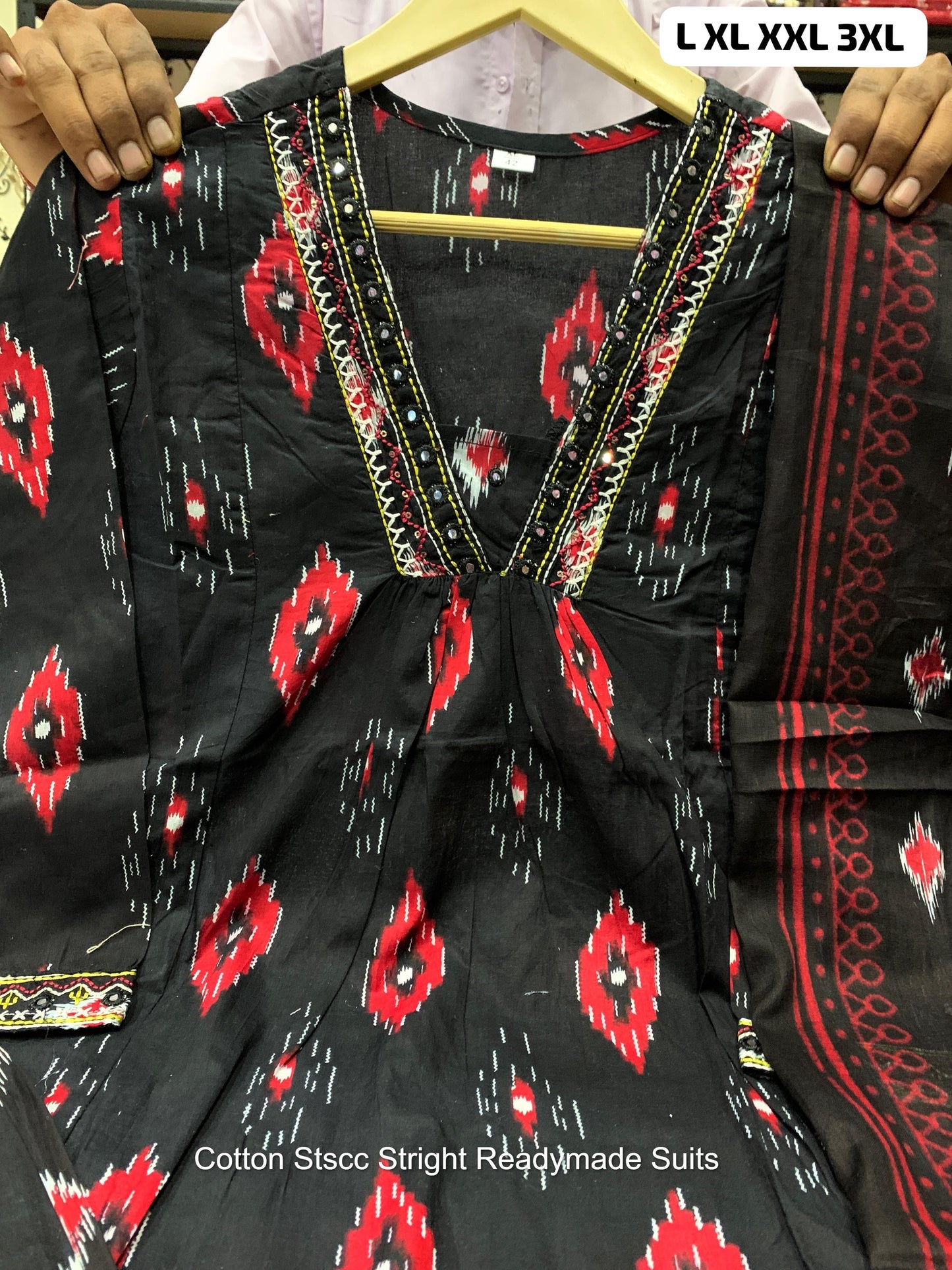 Cotton Stscc Stright Readymade Suits