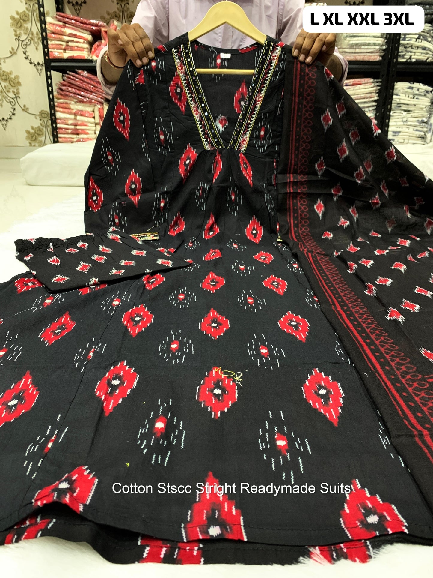 Cotton Stscc Stright Readymade Suits