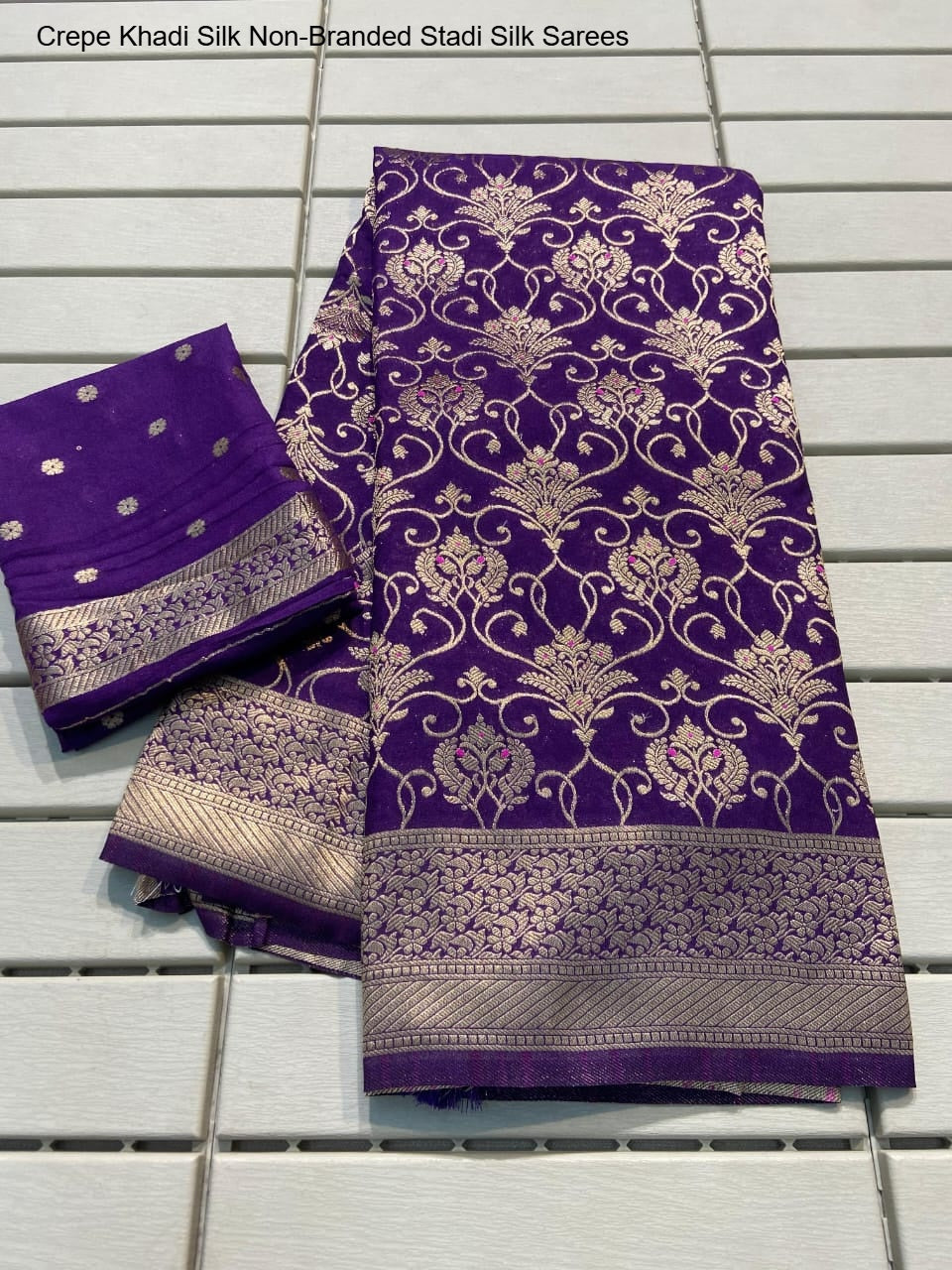Crepe Khadi Silk Non-Branded Stadi Silk Sarees