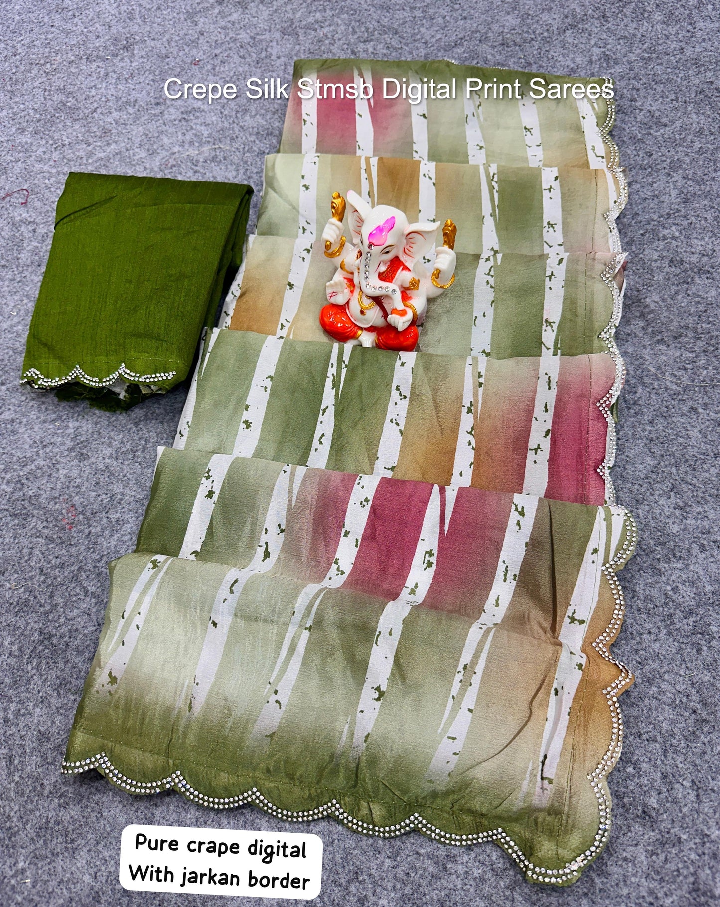 Crepe Silk Stmsb Digital Print Sarees