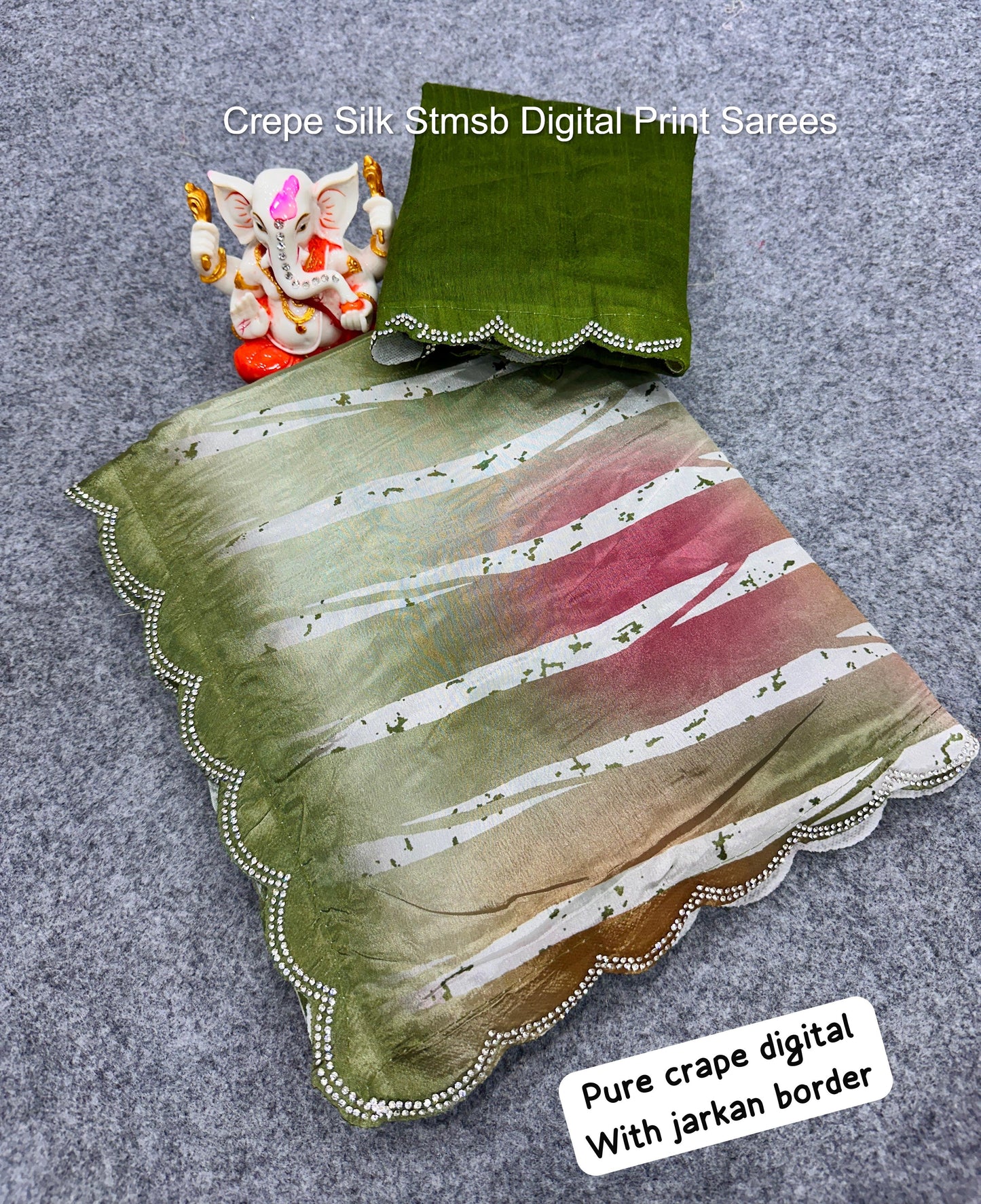 Crepe Silk Stmsb Digital Print Sarees