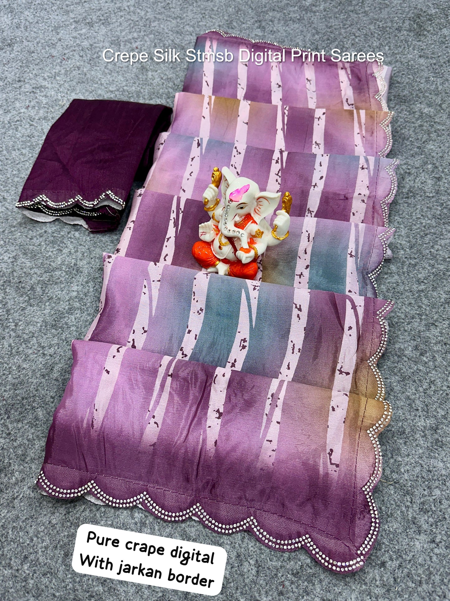 Crepe Silk Stmsb Digital Print Sarees