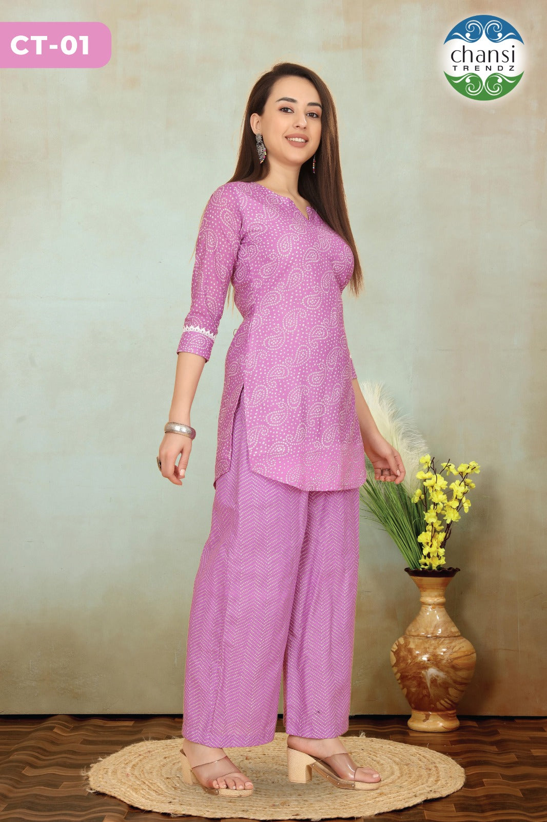 Ct-01 Devashri Chansi Trendz Cotton Co Ord Set