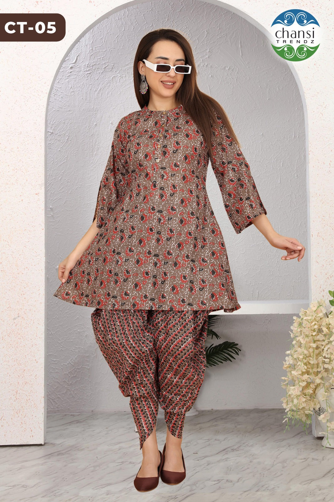 Ct-05 Devashri Chansi Trendz Cotton Co Ord Set
