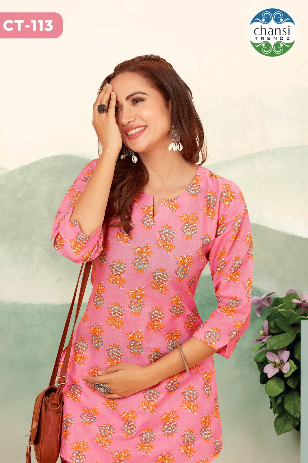 Ct-113 Dhruthi Chansi Trendz Cotton Co Ord Set