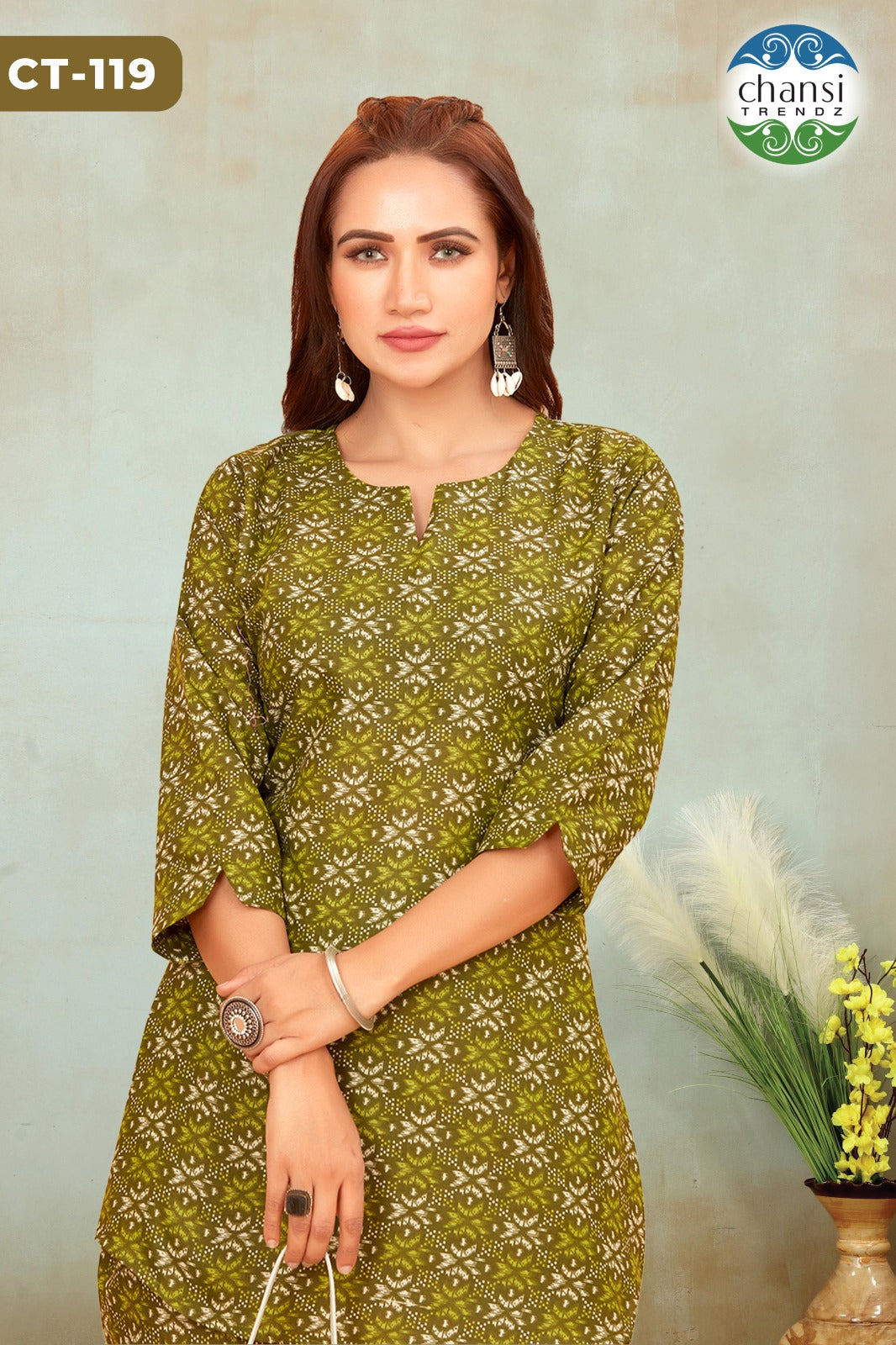 Ct-119 Dhruthi Chansi Trendz Cotton Co Ord Set